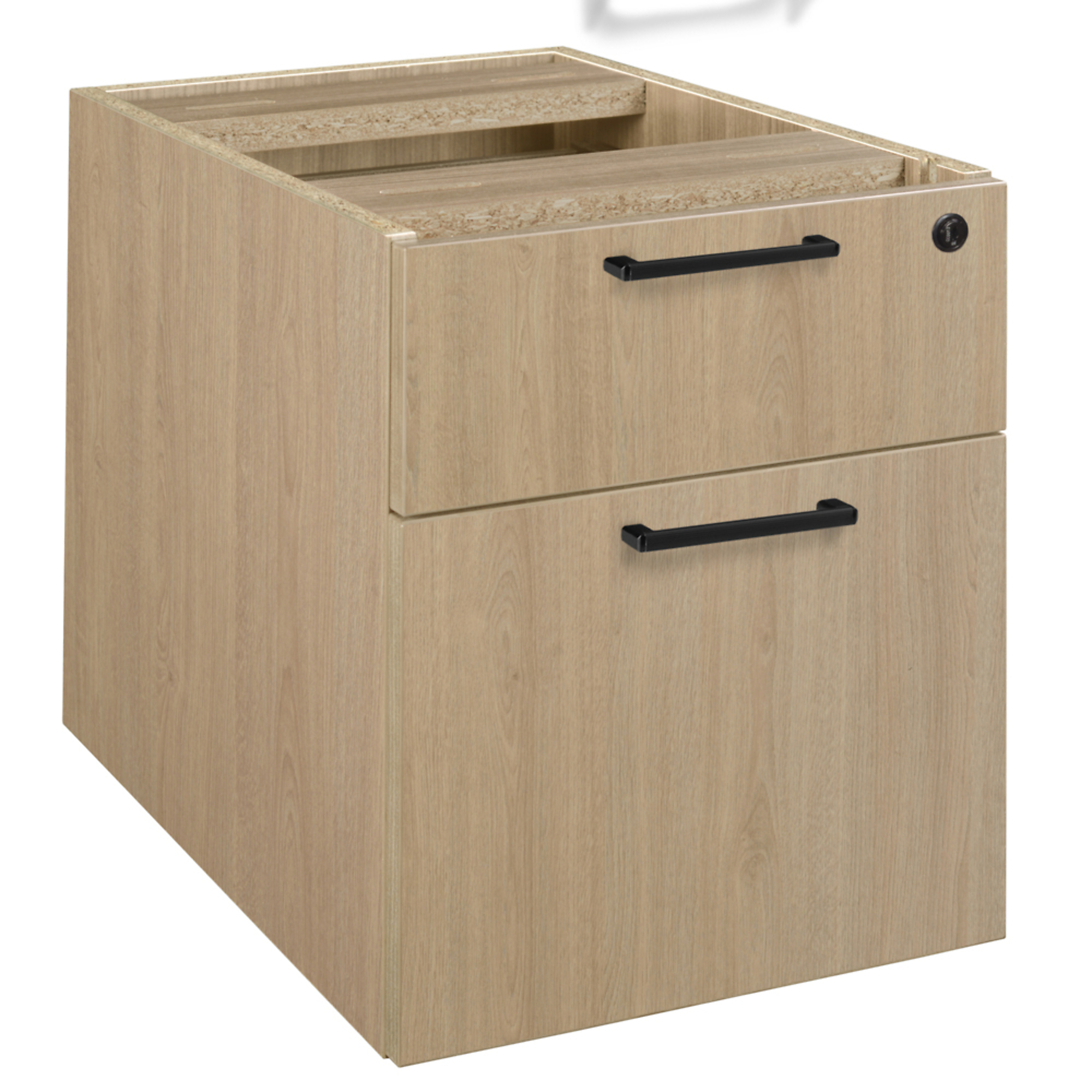 Regency Furniture Legacy Box-File Pedestal Drawer Unit — Noble Oak, Lockable, Model# LPBF22NO